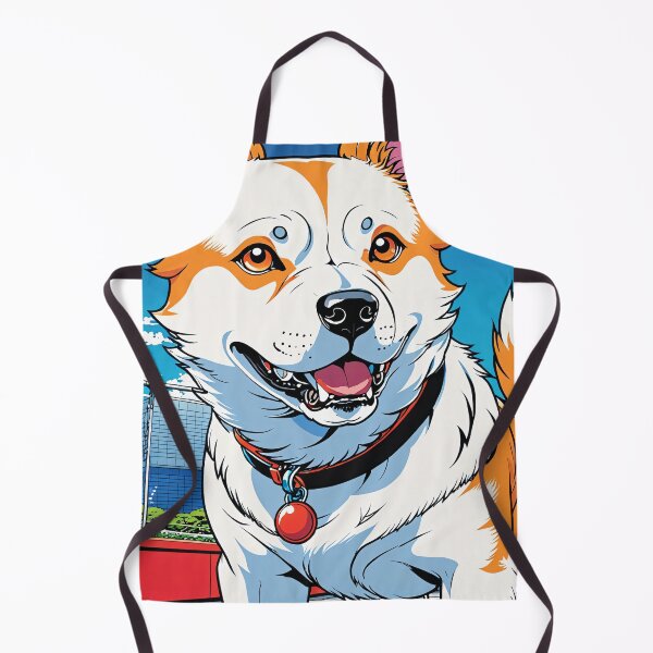 Item preview, The image portrays a vibrant illustration featuring a fluffy dog. designed and sold by yeekazar.