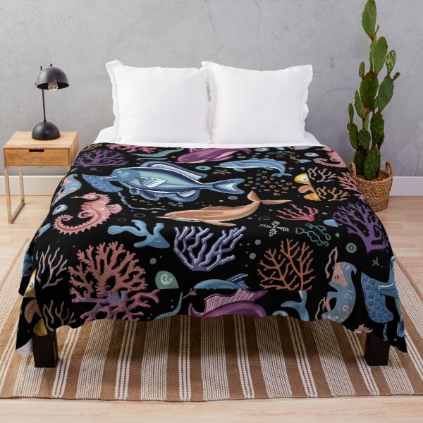 Item preview, Dive into Delight: Vibrant Sea Creatures Pattern Art designed and sold by DunuStore.