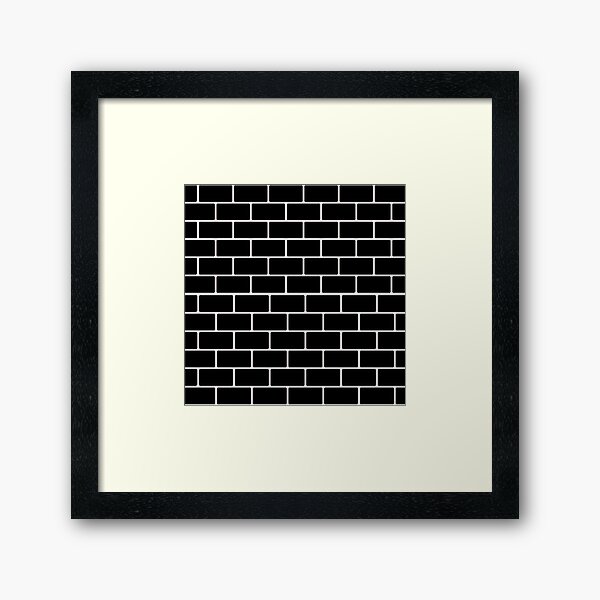 Item preview, Black Brick Wall Texture ; Brick Pattern designed and sold by PatternInArt.