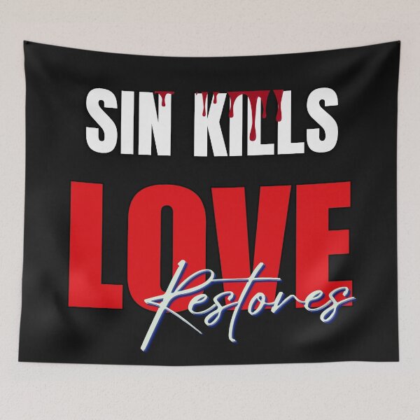 Item preview, Sin kills love restores classic t-shirt by Belle treasure Chest designed and sold by Luetta  Stuger- Fleming.
