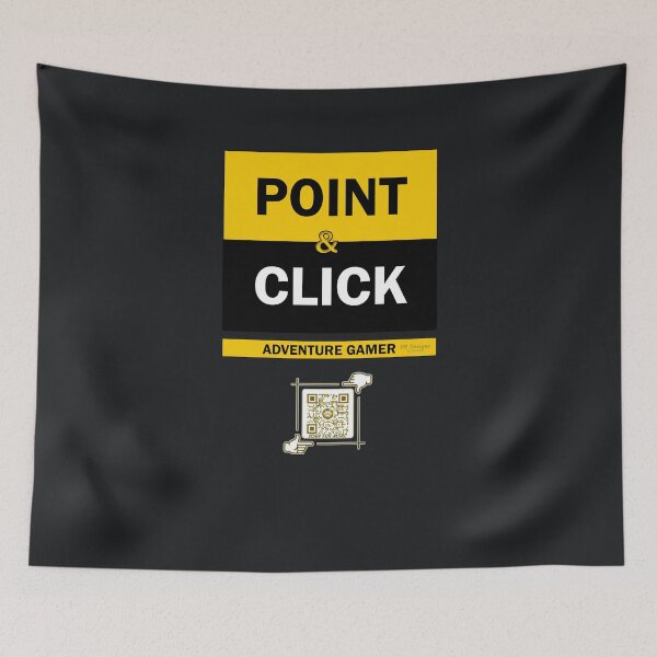 Item preview, Point & Click Adventure Gaming Logo V4 (Yellow/Black) designed and sold by Visual Resolutions.