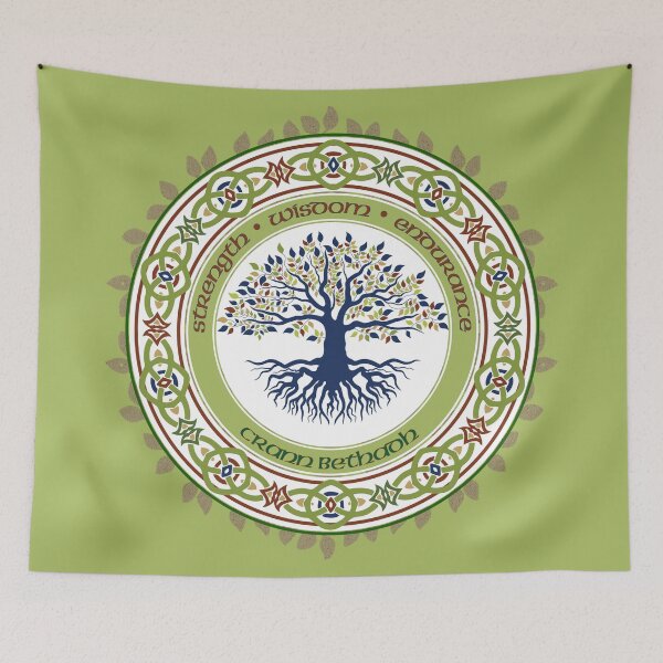 Item preview, Tree of Life Crann Bethadh Strength Wisdom Endurance designed and sold by theflandonian.