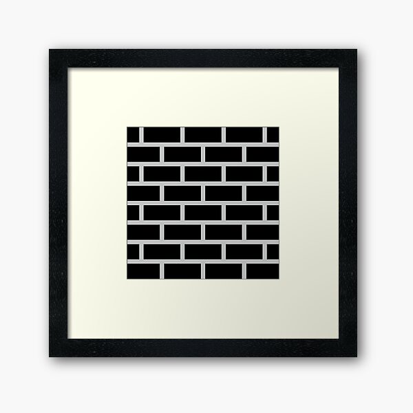 Item preview, Black Brick Wall Texture ; Brick Pattern designed and sold by PatternInArt.