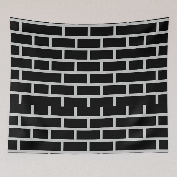 Item preview, Black Brick Wall Texture ; Brick Pattern designed and sold by PatternInArt.