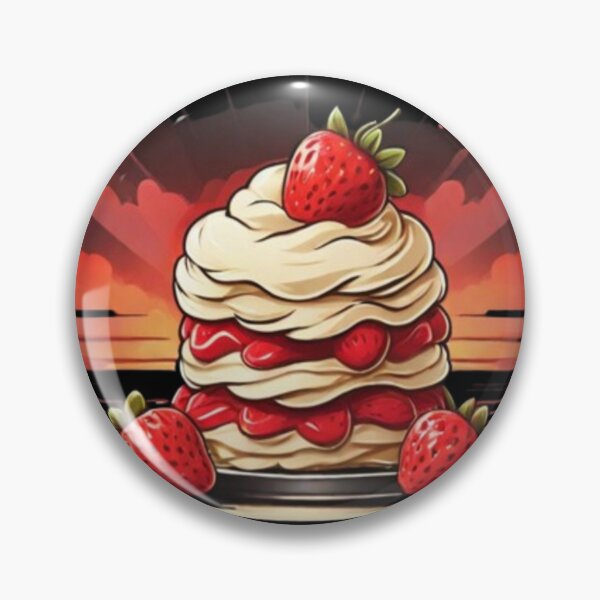 Item preview, Peachy Sunset Strawberry Shortcake: Delightful Dessert Vibes designed and sold by AYACHI90.