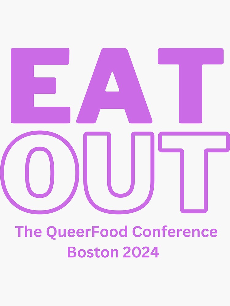 Thumbnail 3 of 3, Sticker, Eat Out Purple Logo designed and sold by queerfood.