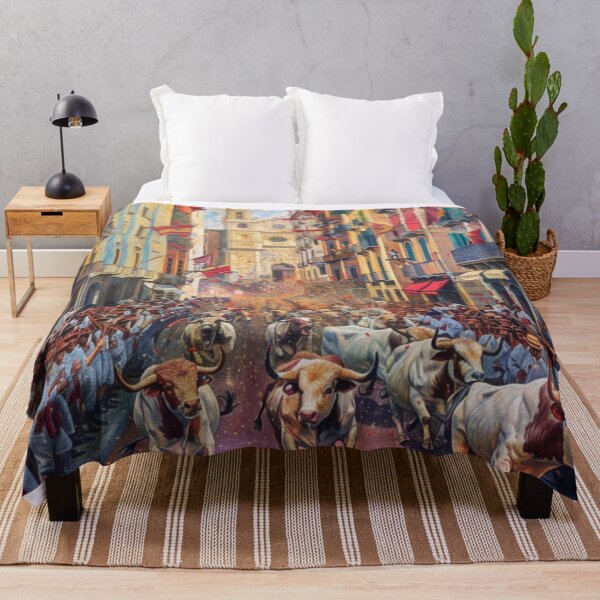 Item preview, Bull Running at San Fermín Festival designed and sold by Bring Back Culture.