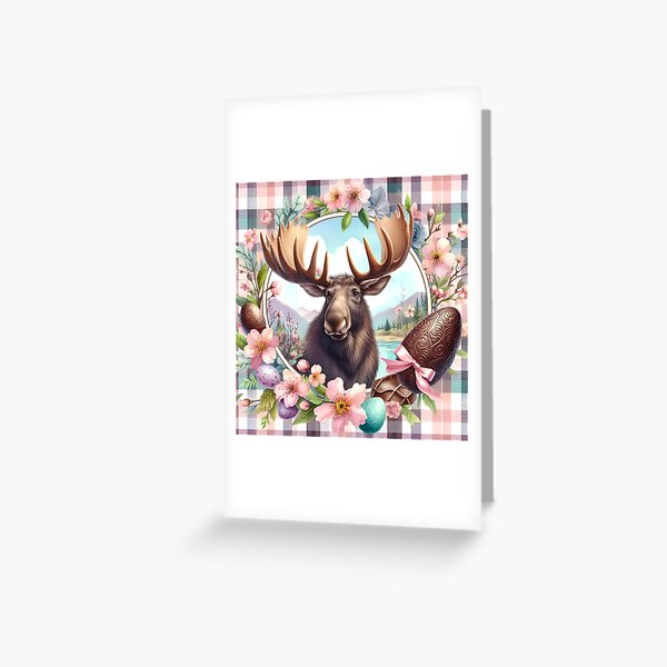 Animals celebrate Easter - The Moose Greeting Card