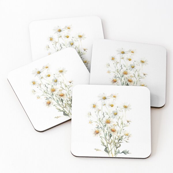 Item preview, Daisies Flower collection #22 watercolor designed and sold by LollyShineART.