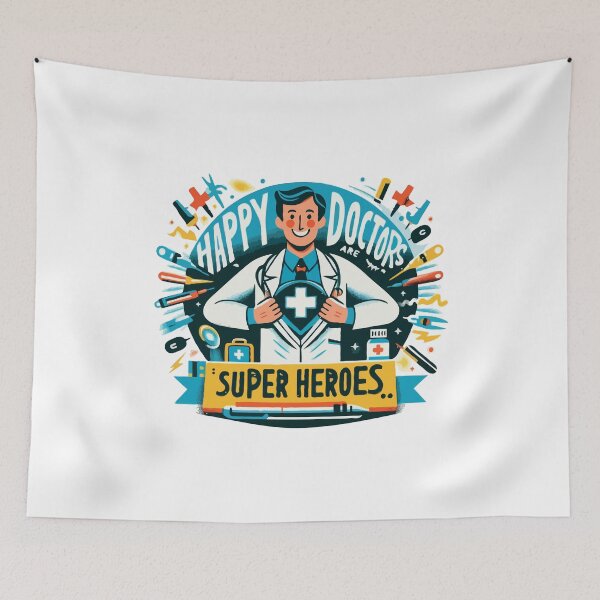 Item preview, happy doctors are super heroes designed and sold by TshirtTalkYou.