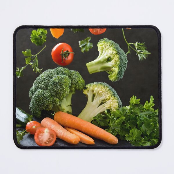 Item preview, Vegetables falling from above. Dark background. designed and sold by coffeeflavour.