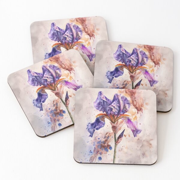 Item preview, Iris Flower collection #23 watercolor designed and sold by LollyShineART.