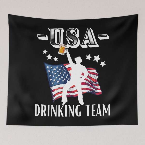 Item preview, Western Style American Flag Beer USA Drinking Team Patriotic designed and sold by BunBuntheDog-.