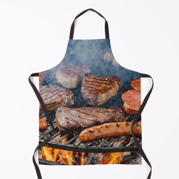 Item preview, Mixed meat on a steaming barbecue grill. designed and sold by coffeeflavour.