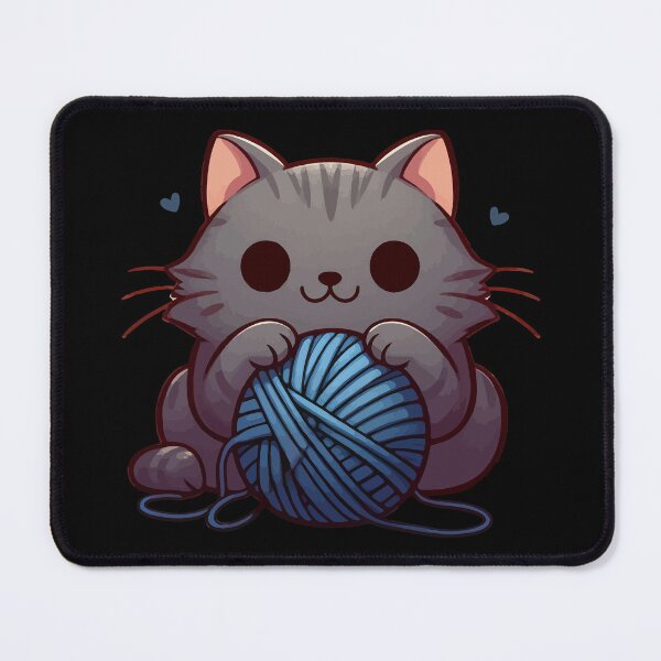 Item preview, Kawaii Cute Cat With Yarn Ball designed and sold by TomFrontierArt.