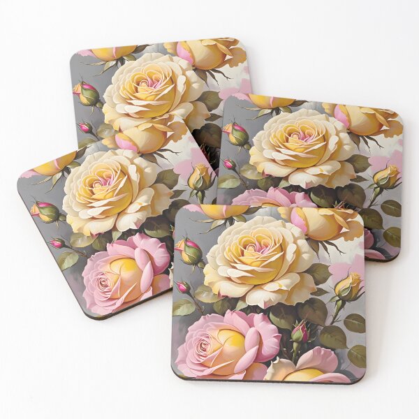 Item preview, Pink and yellow roses illustration designed and sold by perlphoto.