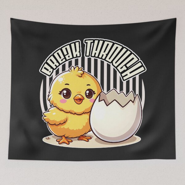Item preview, Break through: Hopeful Yellow Chicken designed and sold by SplashTastic.