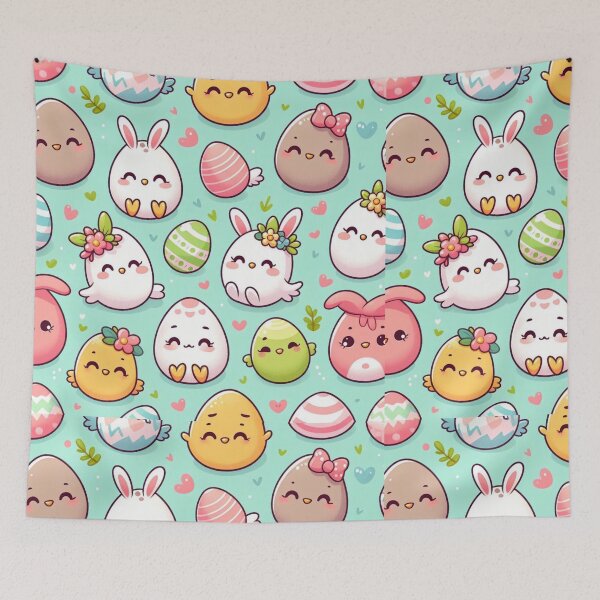 Item preview, Happy Faced Easter Eggs, Easter Bunnies, Easter Rabbits designed and sold by erkabees.