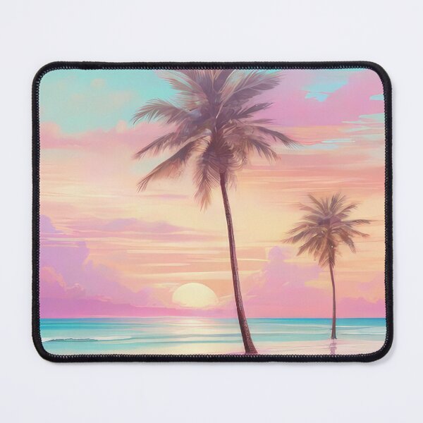 Item preview, Vaporwave Beach Sticker (1360) designed and sold by WASjourney.