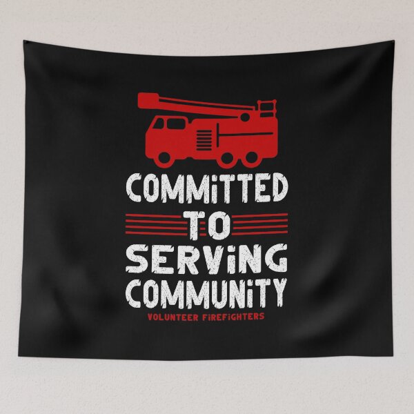 Item preview, Committed to serving community - Volunteer Firefighter designed and sold by Faissal Thomass.