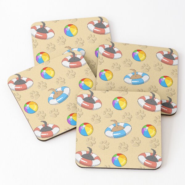 Item preview, Dogs on the beach - Rubber Rings - Seamless Pattern designed and sold by Amy Farmer.