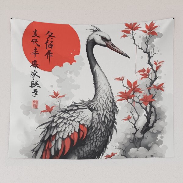 Item preview, Stunning Japanese Crane designed and sold by Vector Scout Lab.