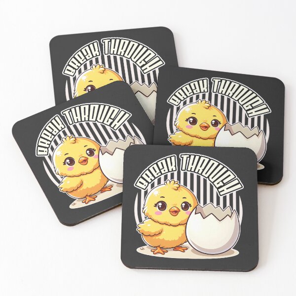 Item preview, Break through: Hopeful Yellow Chicken designed and sold by SplashTastic.