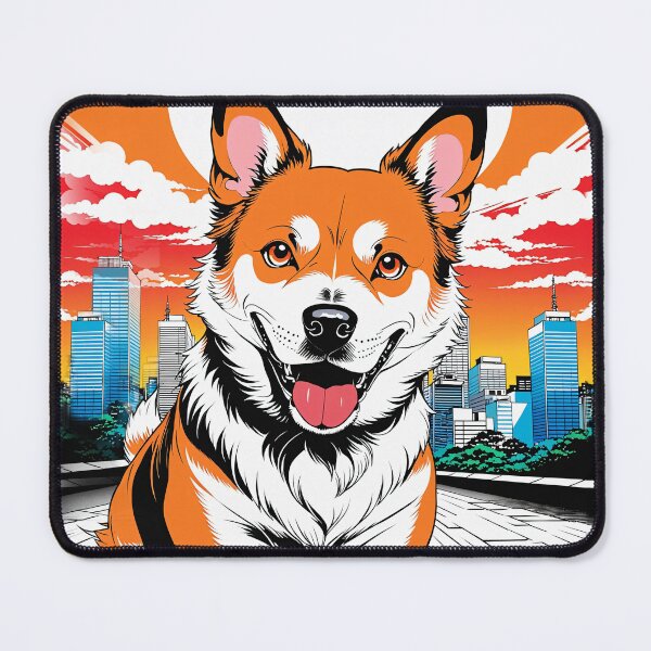 Item preview, The image portrays a vibrant illustration featuring a fluffy dog. designed and sold by yeekazar.