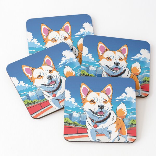 Item preview, The image portrays a vibrant illustration featuring a fluffy dog. designed and sold by yeekazar.