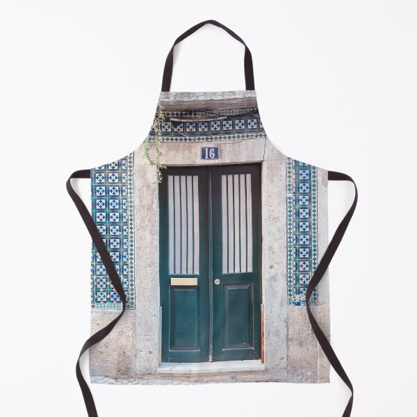 Item preview, The vintage blue door nr. 16 in Alfama, Lisbon, Portugal - summer street and travel photography designed and sold by Christa Stroo Photography.