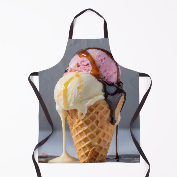 Item preview, Close up of a ice-cream cone from which ice-cream flavours are dripping. designed and sold by coffeeflavour.