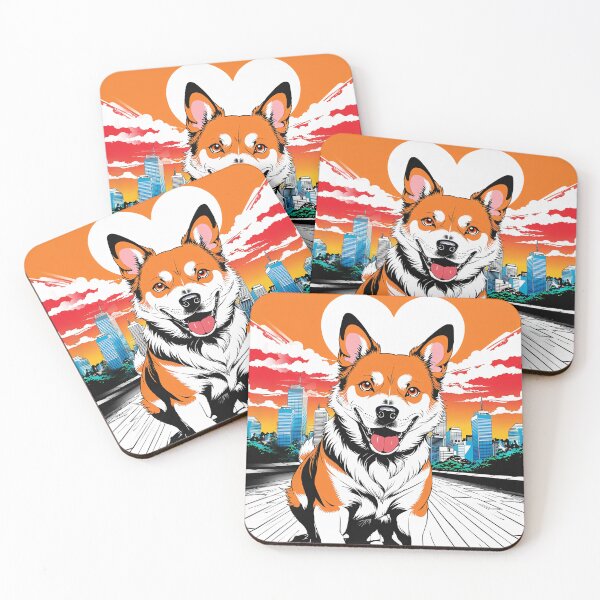 Item preview, The image portrays a vibrant illustration featuring a fluffy dog. designed and sold by yeekazar.