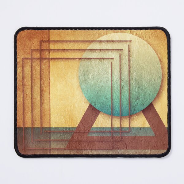 Item preview, Abstract blue planet with textured rectangles designed and sold by Britta Glodde.