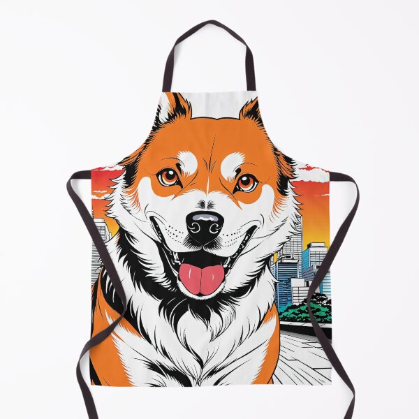 Item preview, The image portrays a vibrant illustration featuring a fluffy dog. designed and sold by yeekazar.