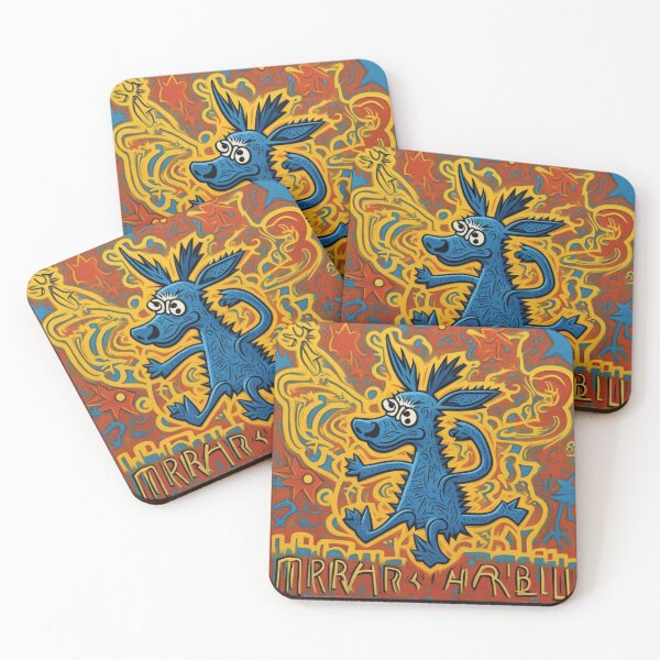 Item preview, In a vibrant cityscape, a graffiti dog designed and sold by Owl-o-the-wisp.