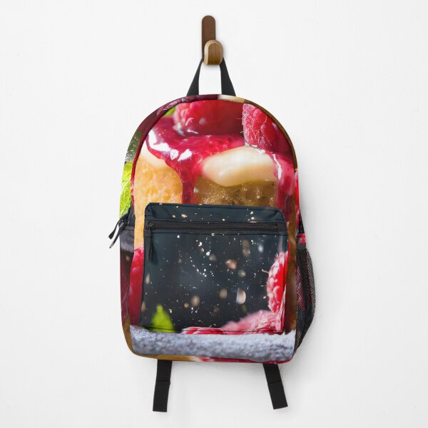 Item preview, Some raspberries are falling on a delicious cake. Dark background. designed and sold by coffeeflavour.
