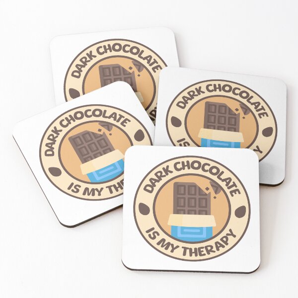 Item preview, Dark Chocolate Is My Therapy! Dark Chocolate Bar Badge designed and sold by PMCreative.