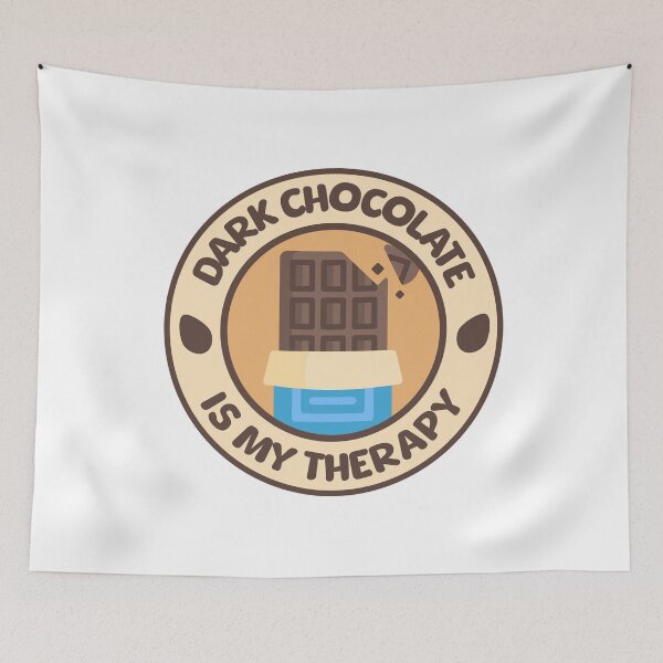 Item preview, Dark Chocolate Is My Therapy! Dark Chocolate Bar Badge designed and sold by PMCreative.