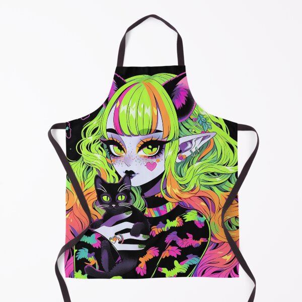 Item preview, Vibrant Mystic Feline Anime Girl designed and sold by bubblegoth.