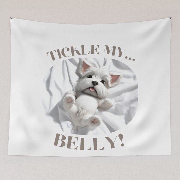Item preview, Westie lover - tickle my belly designed and sold by AllAboutWesties.