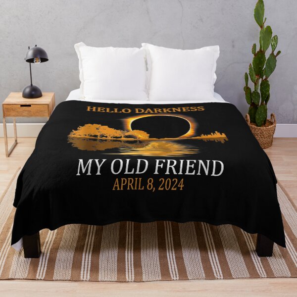 Item preview, Hello Darkness My Old Friend. Funny Total Solar Eclipse 2024 designed and sold by AlfredPrantl.