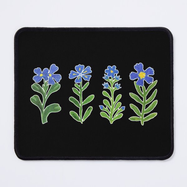 Item preview, crayon myosotis blue flower designed and sold by FORPOTATOPARTY.