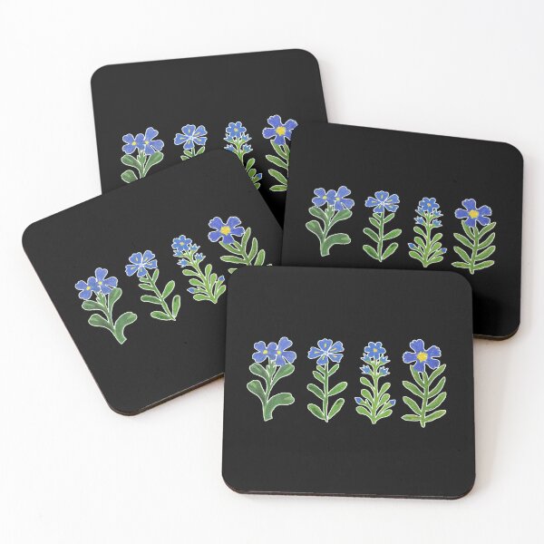 Item preview, crayon myosotis blue flower designed and sold by FORPOTATOPARTY.