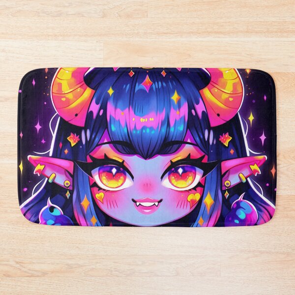 Item preview, Neon Mystic Enchanting Horns Chibi Anime Girl designed and sold by bubblegoth.