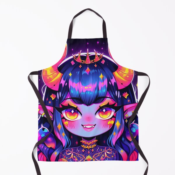 Artikelvorschau, Neon Mystic Enchanting Horns Chibi Anime Girl entworfen und verkauft von bubblegoth.