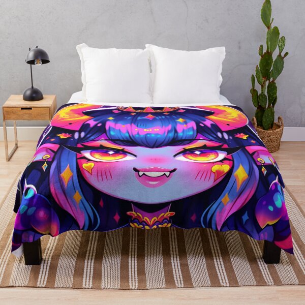 Item preview, Neon Mystic Enchanting Horns Chibi Anime Girl designed and sold by bubblegoth.