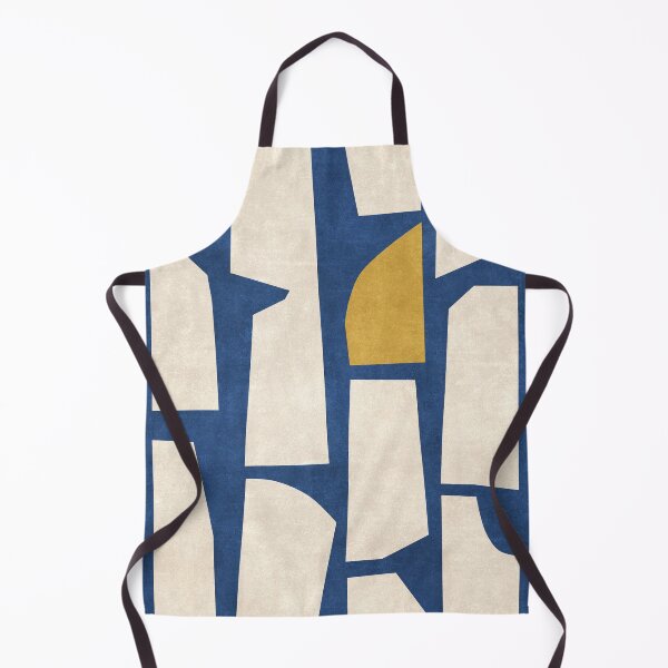 Item preview, Abstract Shapes 03 Cream Blue Yellow designed and sold by FAROSSTUDIO.
