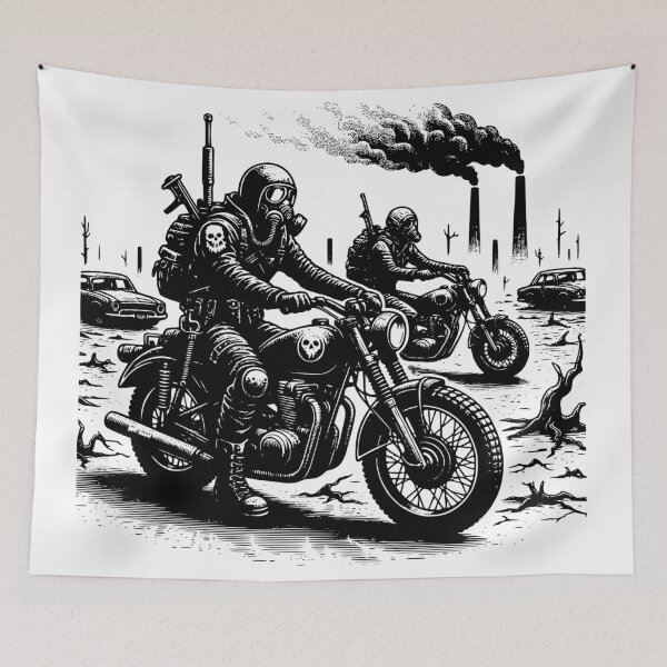 Item preview, Survivors of the Cataclysm: Post-Apocalyptic Motorcyclists designed and sold by Barbaventuras.