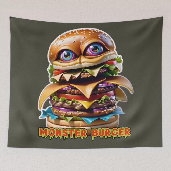 Item preview, Cool Monster Burger - Cheeseburger designed and sold by TheArtOfPat.