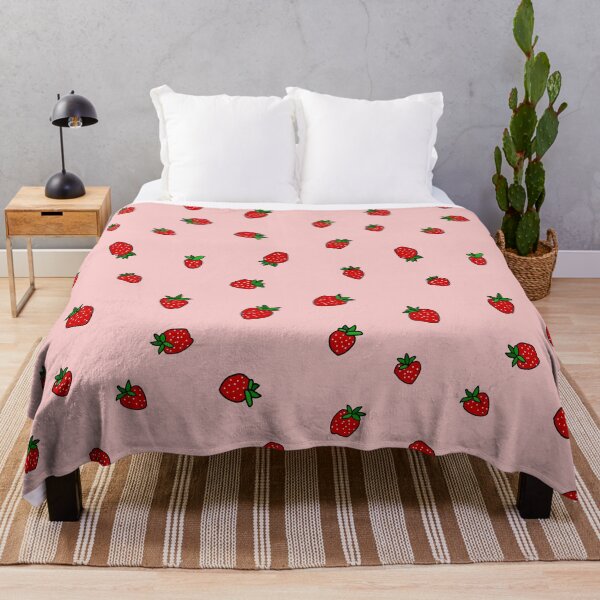 Item preview, Cute Red Outlined Stawberries Pink Back designed and sold by ClearAndHappy.